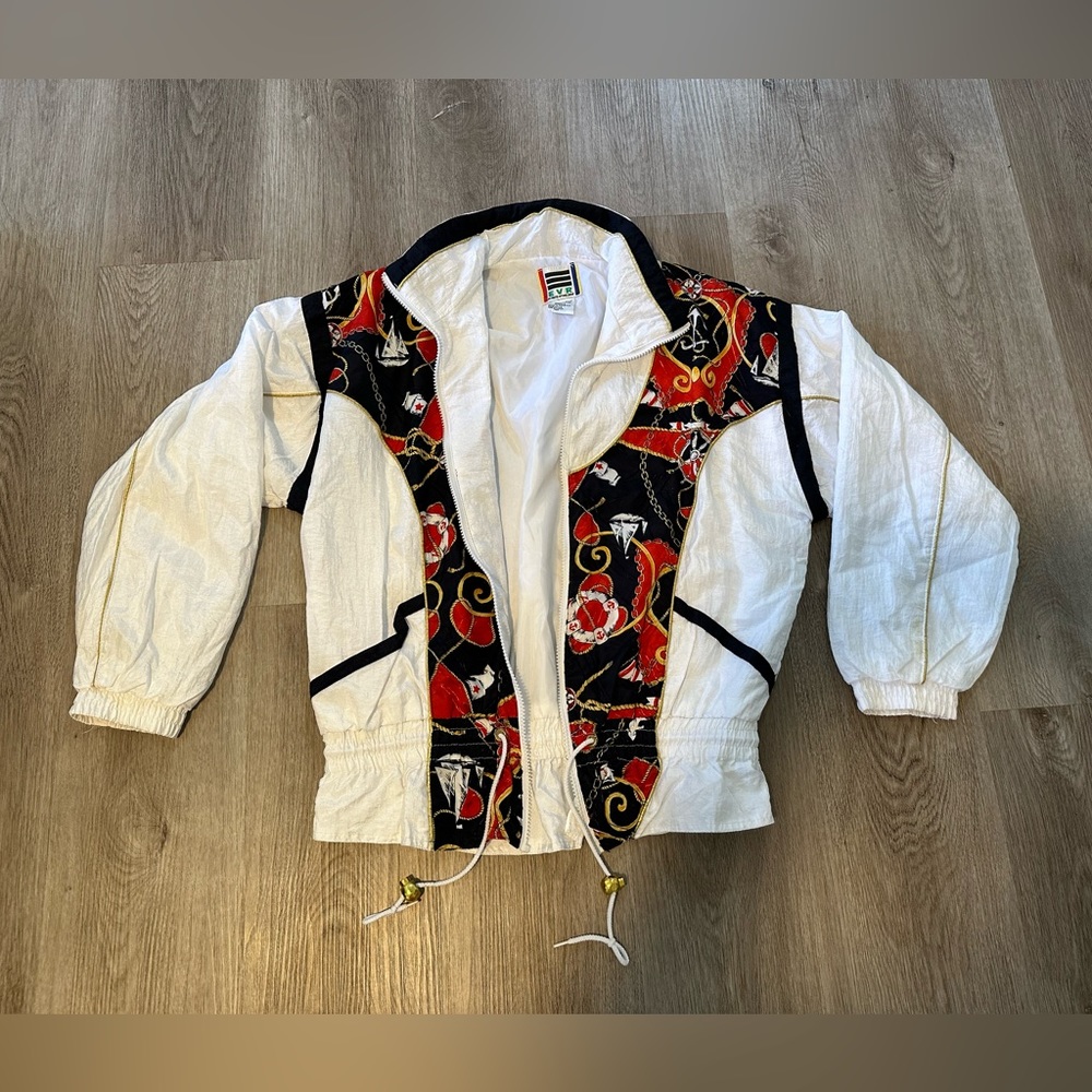 Vintage 1980s EVR Div Rousso Nautical Windbreaker Women’s Size Small
